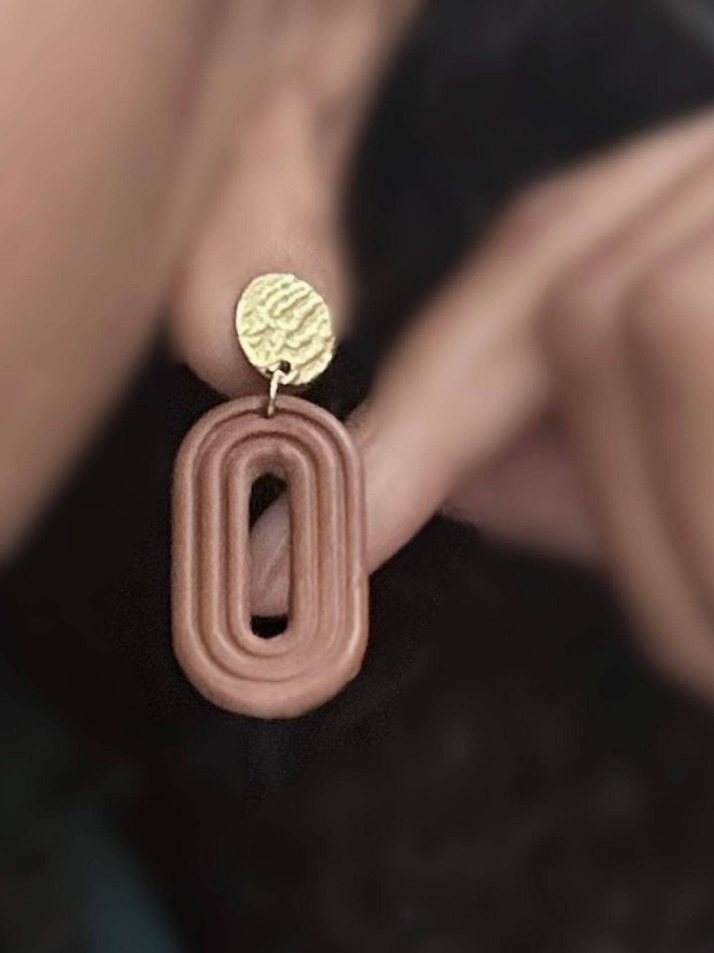 Embossed Oval Dangle